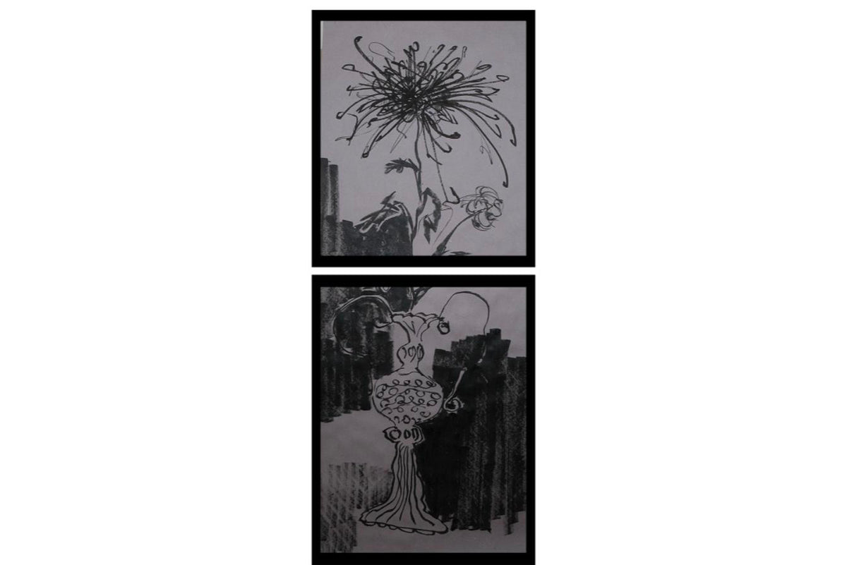 No. 203 — Diptych (Flower & Vase)
